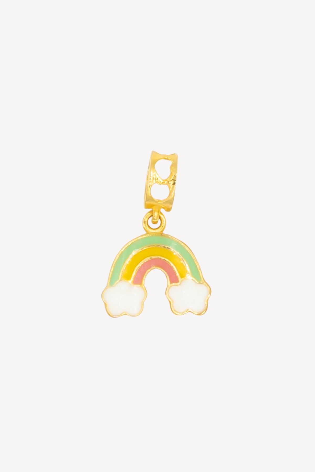 916 Gold Rainbow Charm