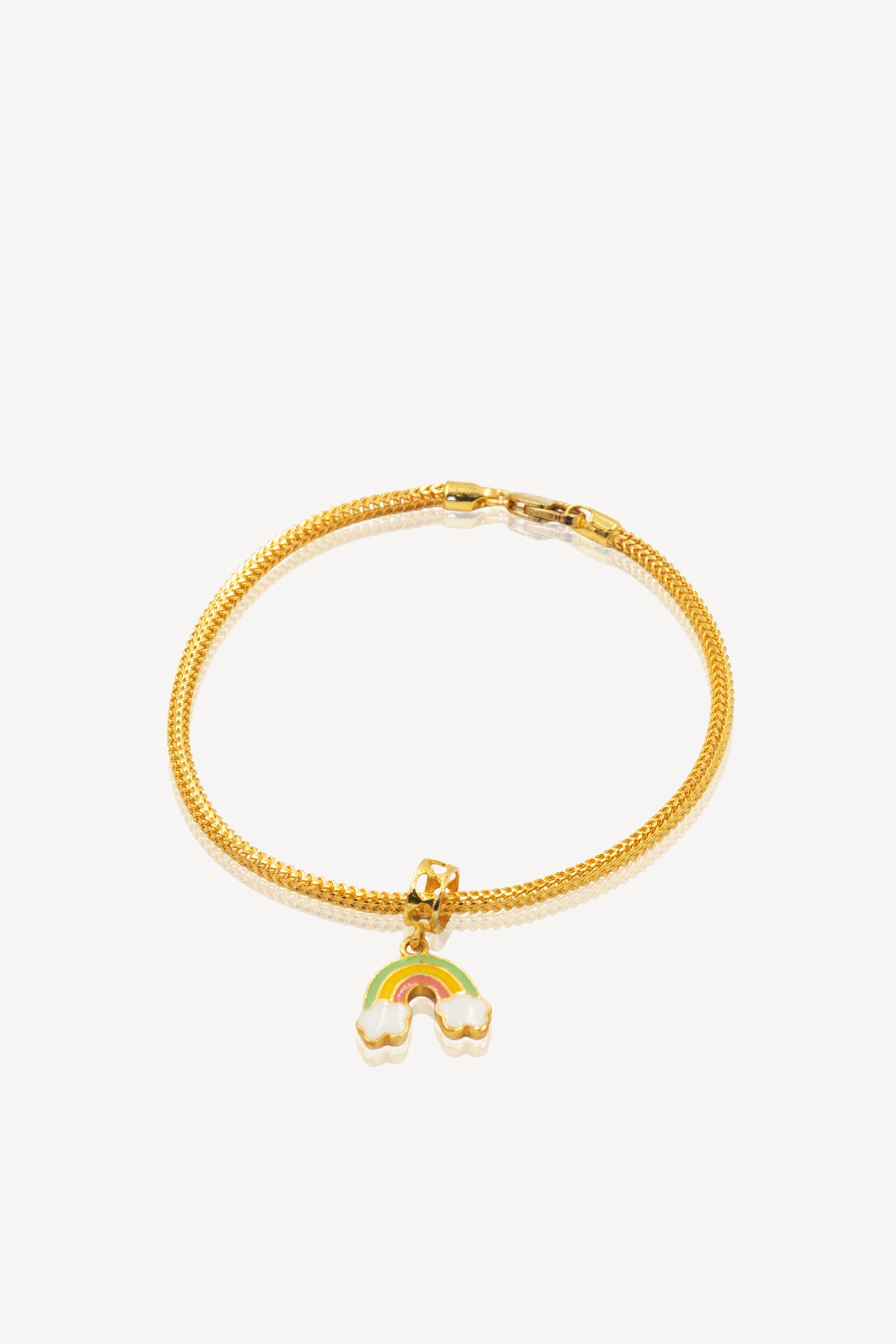 916 Gold Rainbow Charm