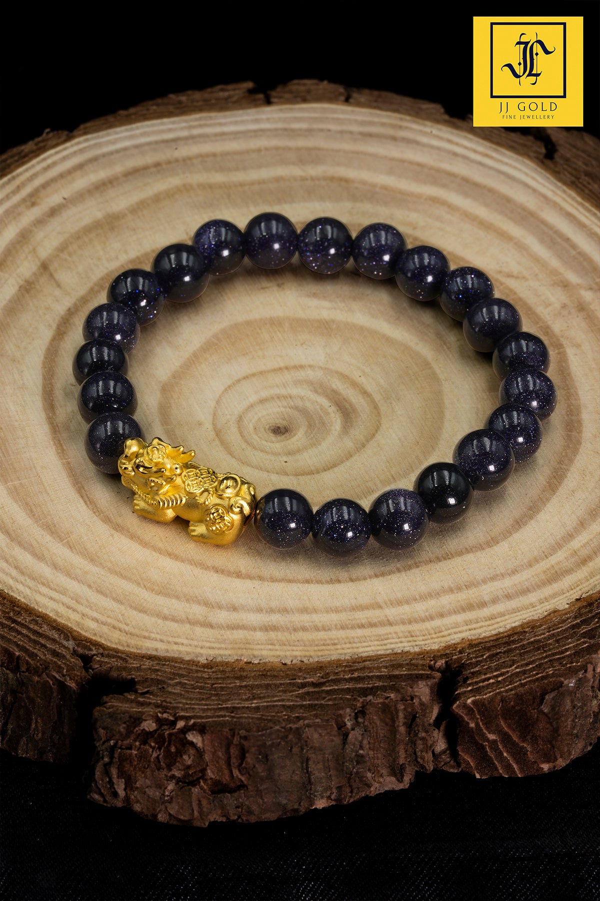 999 Gold Pixiu with Purple Sand Stone