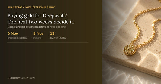 Buying gold for Deepavali 2026 in Singapore, with Dhanteras on 6 November and Deepavali on 8 November
