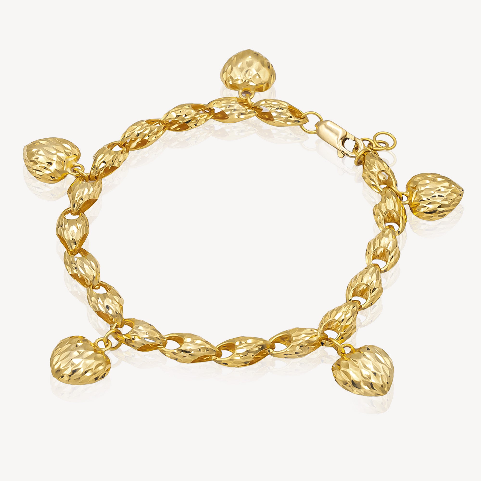 Gold Hollow Rope Bracelet - Top Gold Shop