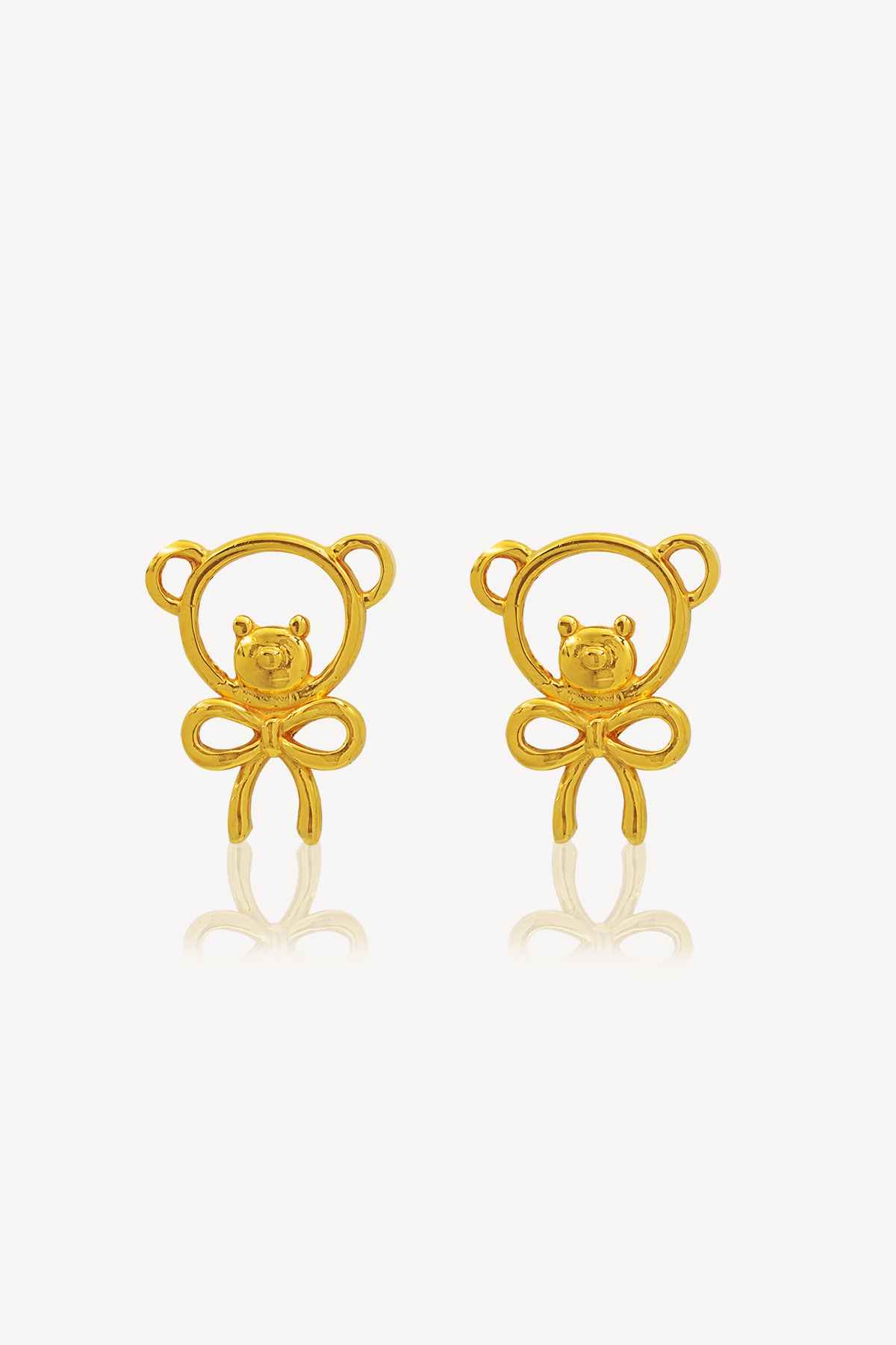 916 Gold Bear earrings