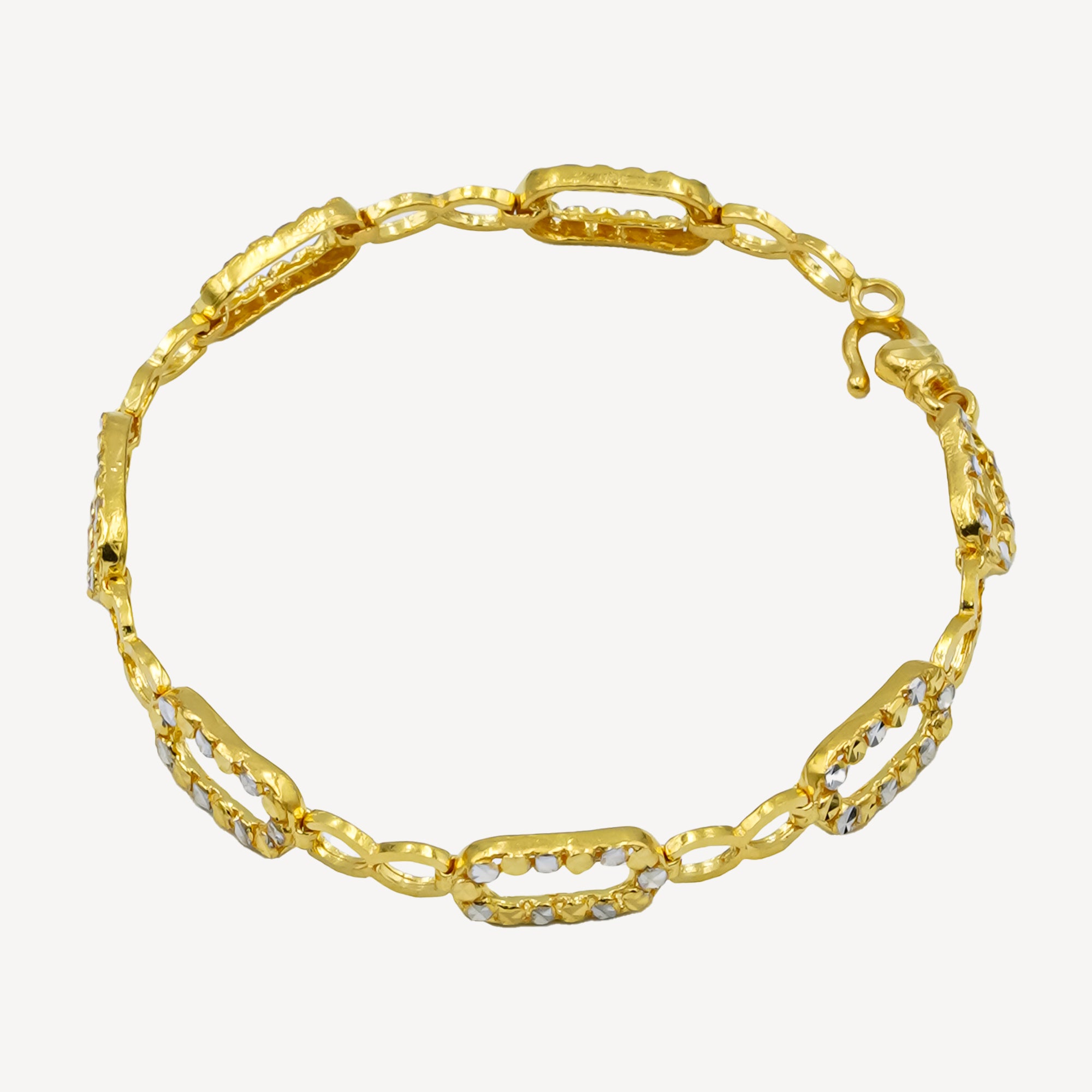 White Gold Chain Bracelet  Gold Bracelet for Men  Women