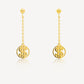 916 Gold Dollar Dangling Earrings