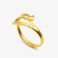 916 Gold jewellery ring with heart design for woman 