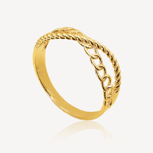 916 Gold Helix Ring