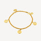 916 Gold Hollow Rope Coin Bracelet