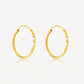 916 Gold Timeless Hoop Earrings