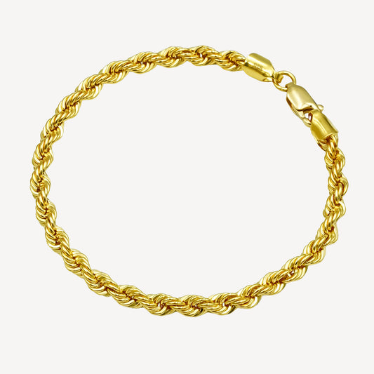 916 Gold Hollow Rope Bracelet