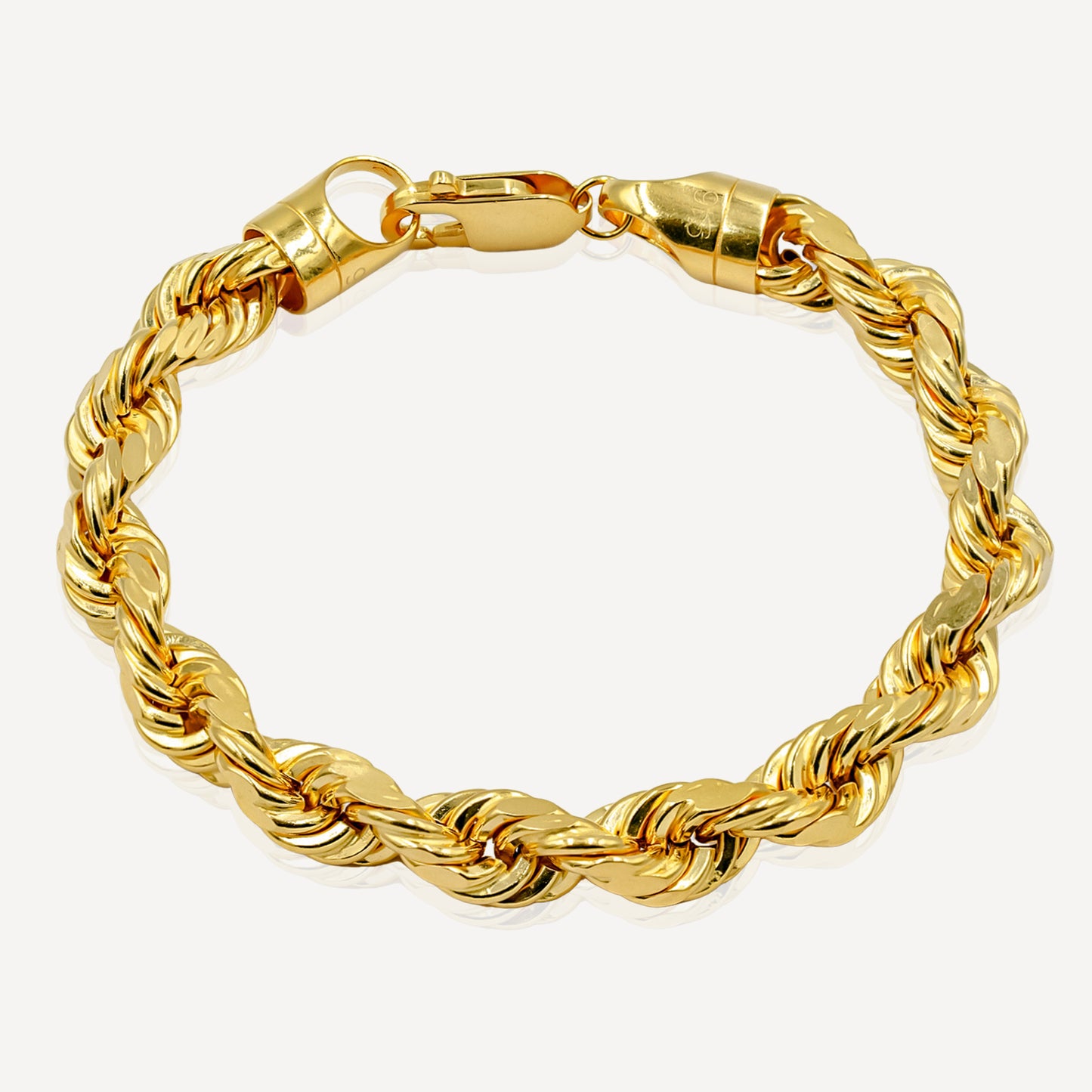 916 Gold Mega Hollow Rope Bracelet