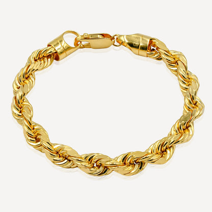 916 Gold Mega Hollow Rope Bracelet