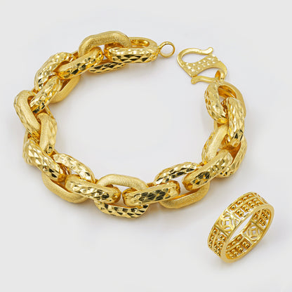 916 Gold Mega Wan Zi Bracelet