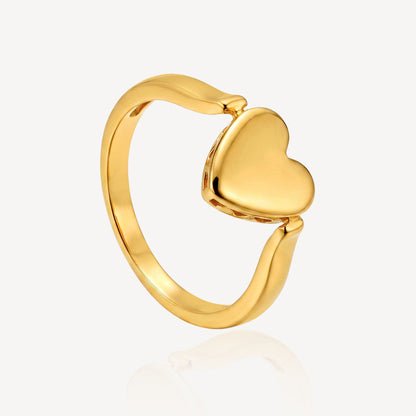 916 Gold 2Tone Heart Ring