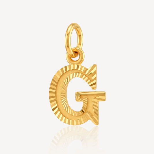 916 Gold Alphabet G Pendant