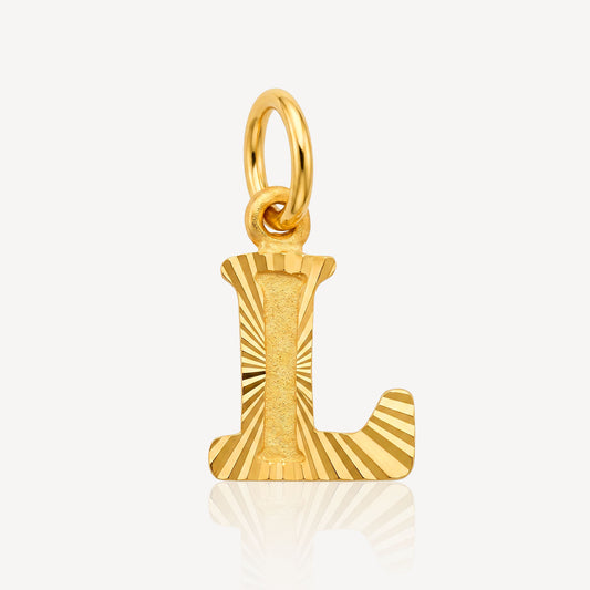 916 Gold Alphabet L Pendant