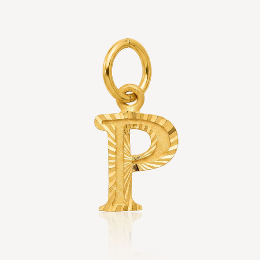 916 Gold Alphabet P Pendant