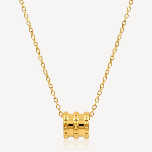 916 Gold Aurelia Barrel Necklace
