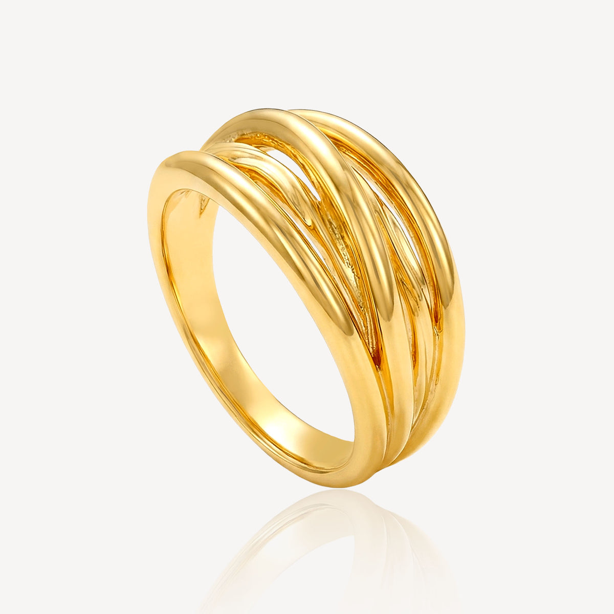 916 Gold Aurelia Wave Ring
