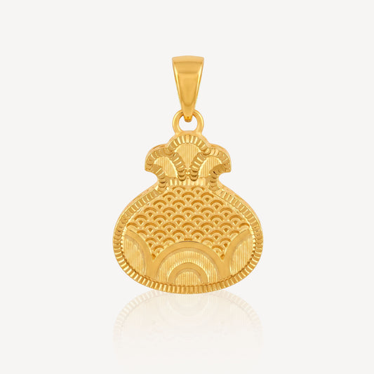 916 Gold Aureus Pouch Pendant