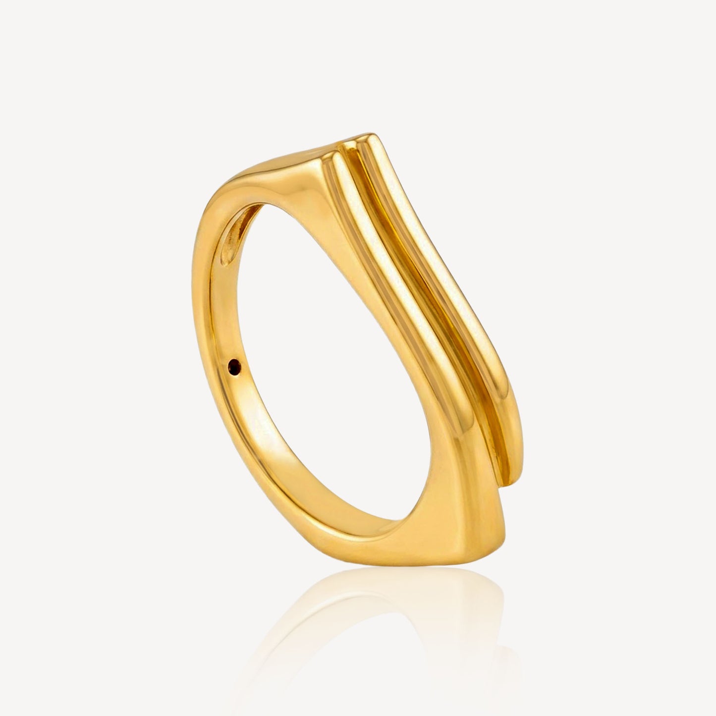 916 Gold Aurora Curve Ring