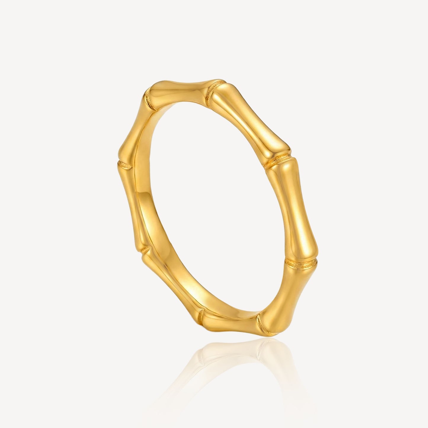 916 Gold Bamboo Ring