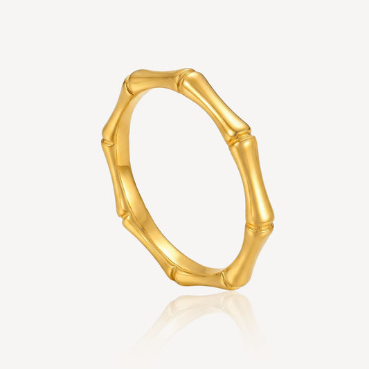 916 Gold Bamboo Ring