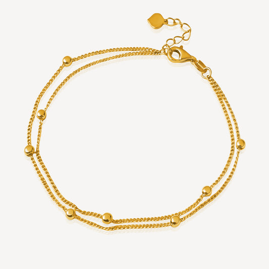 916 Gold Beads Round Bracelet