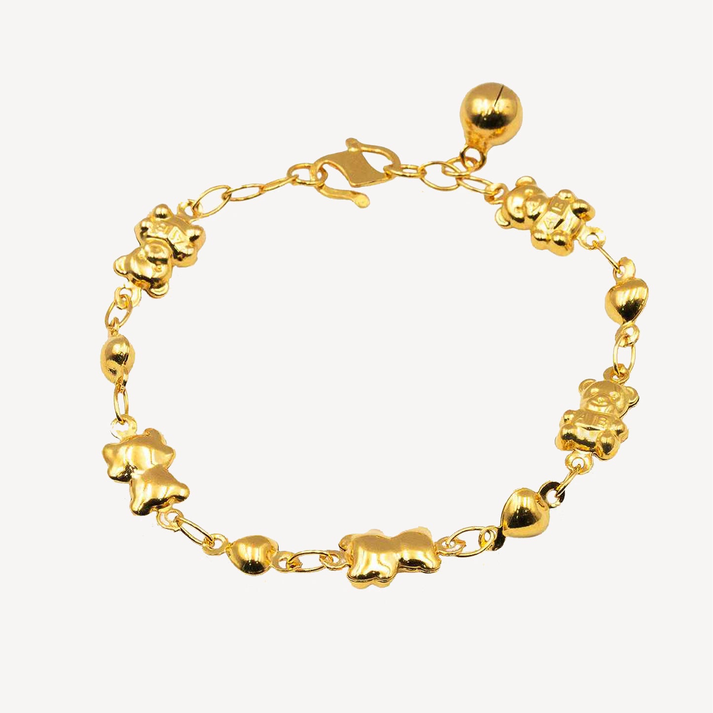916 Gold Bear Baby Bracelet