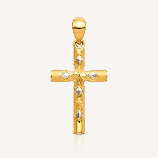 916 Gold Blessing Cross Pendant