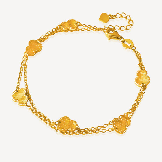 916 Gold Butter Nut Link Bracelet