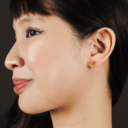 916 Gold Circle Abacus Ear Studs