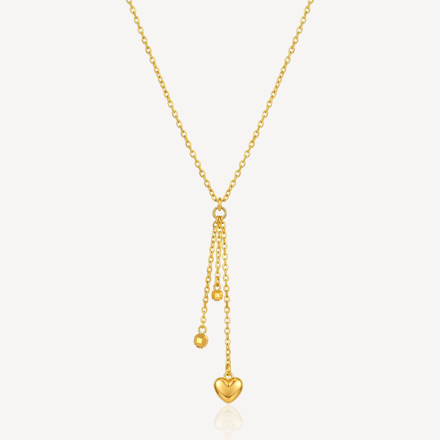 916 Gold Dangling Love Necklace