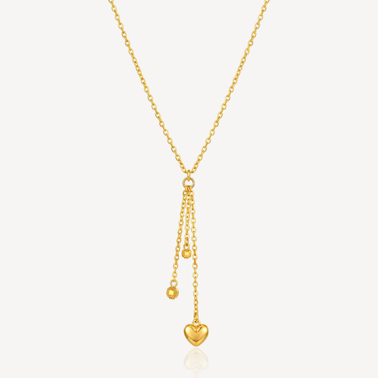 916 Gold Dangling Love Necklace