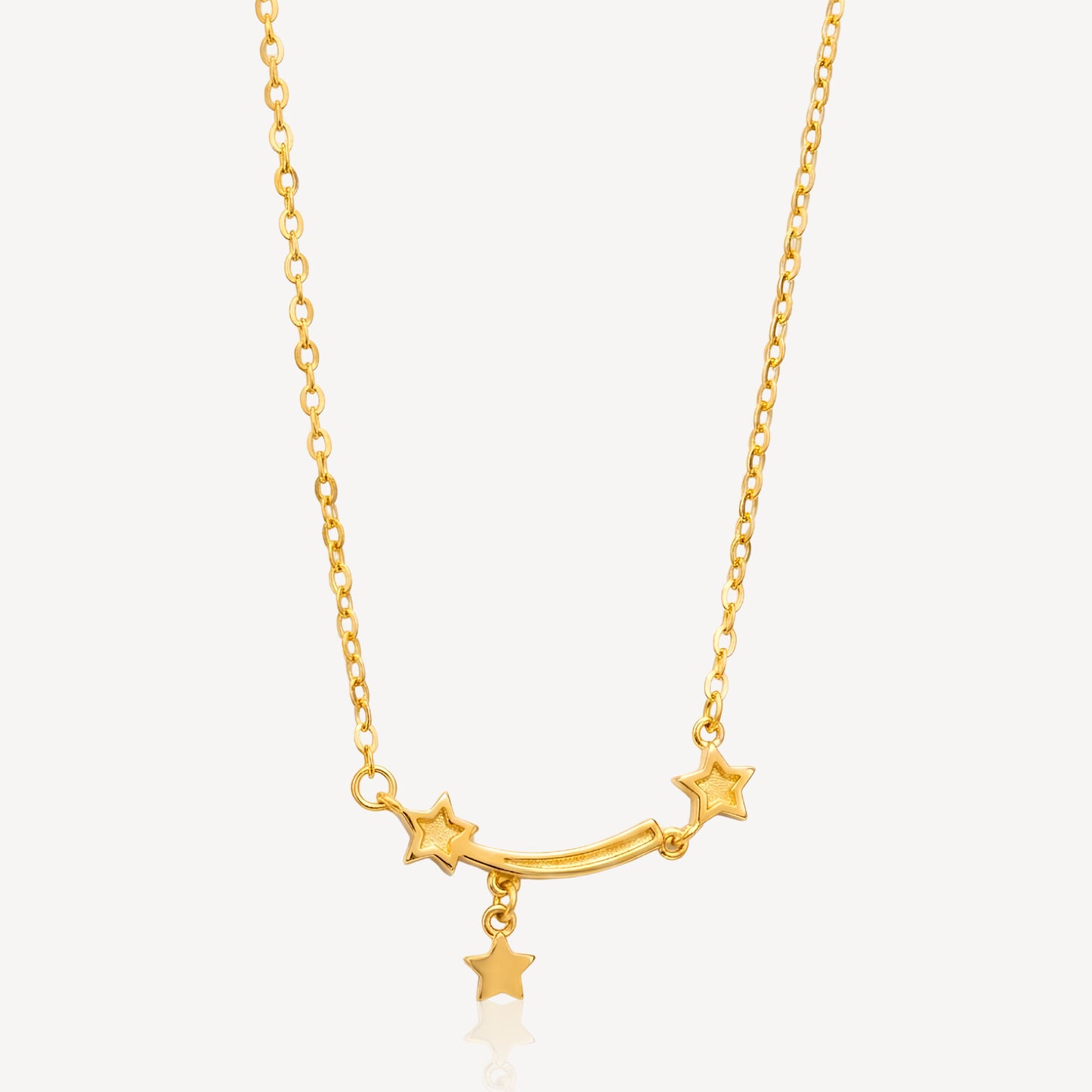916 Gold Dangling Star Necklace