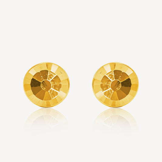 916 Gold Disco Earring