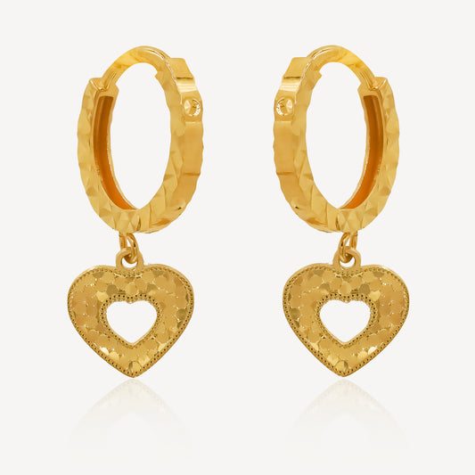916 Gold Alvara Love Earrings