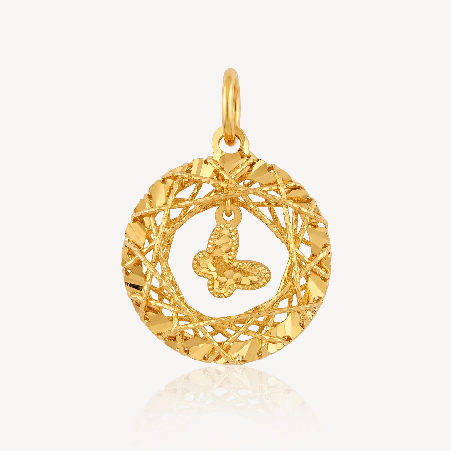 916 Gold Elegant Butterfly Pendant
