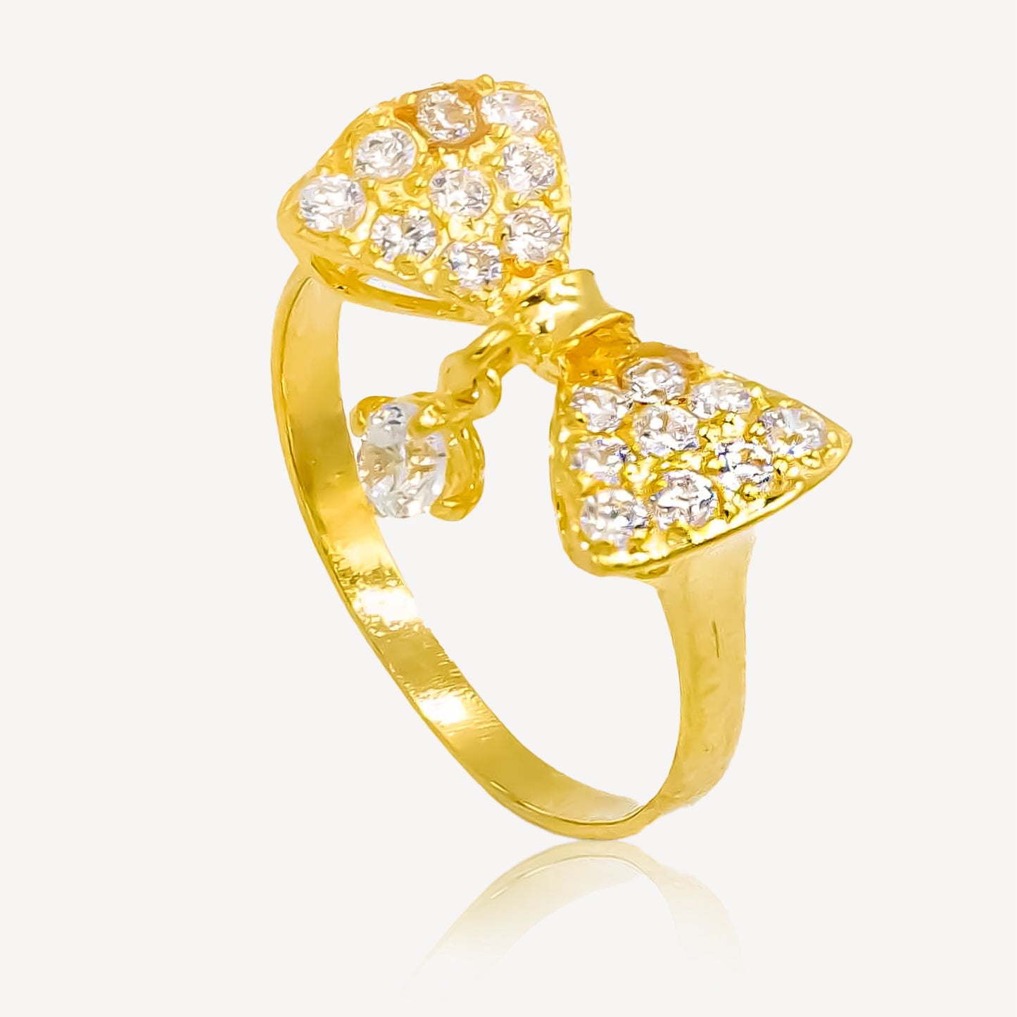 916 Gold Elegant Ribbon Ring