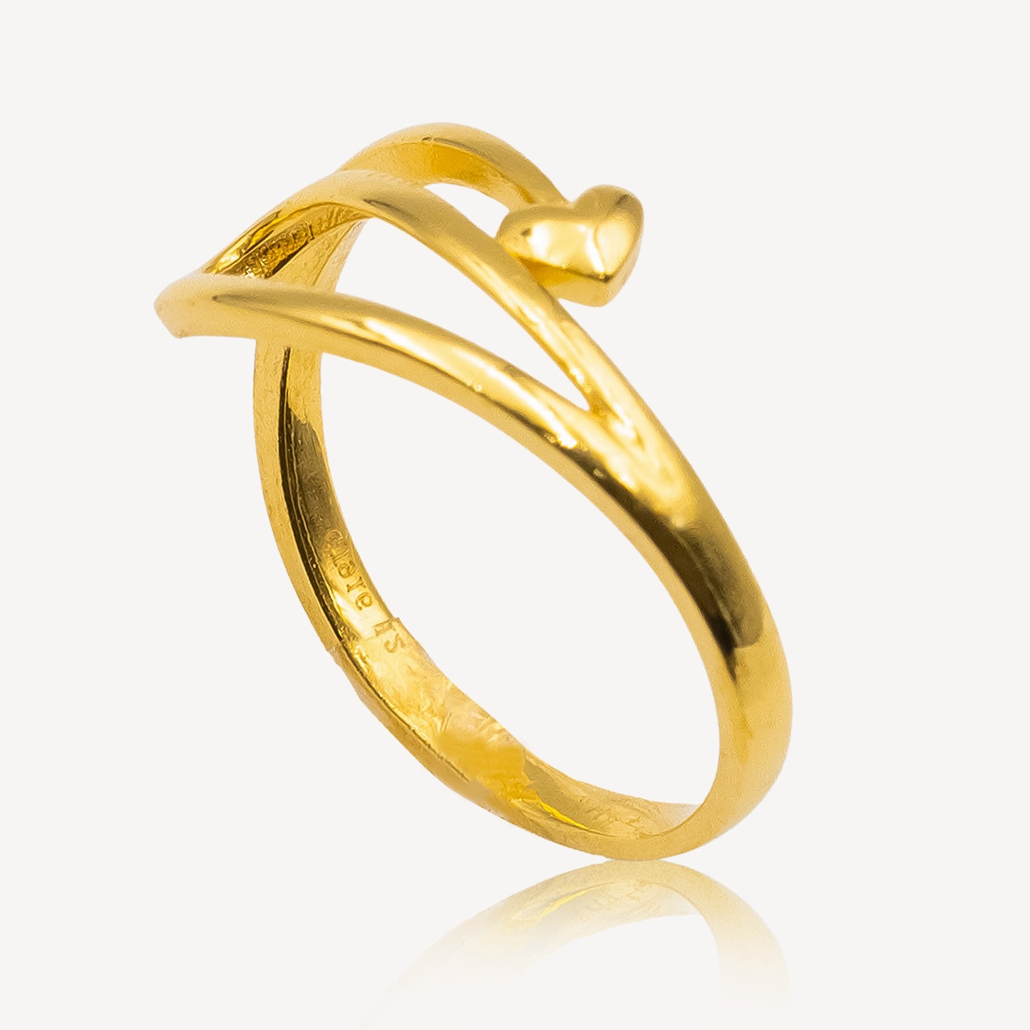 916 Gold Eternity Heart Ring