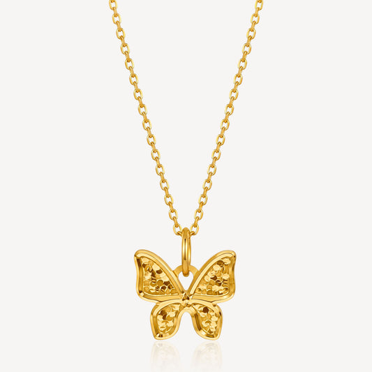 916 Gold Eveline Butterfly Necklace