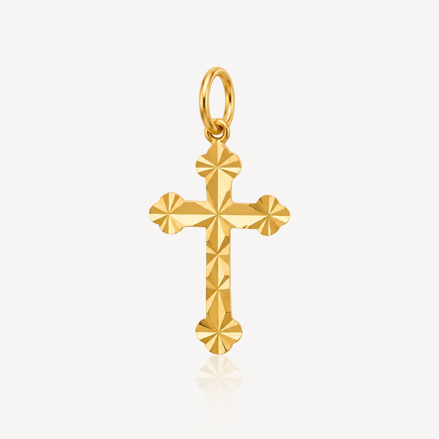 916 Gold Faith Cross Pendant