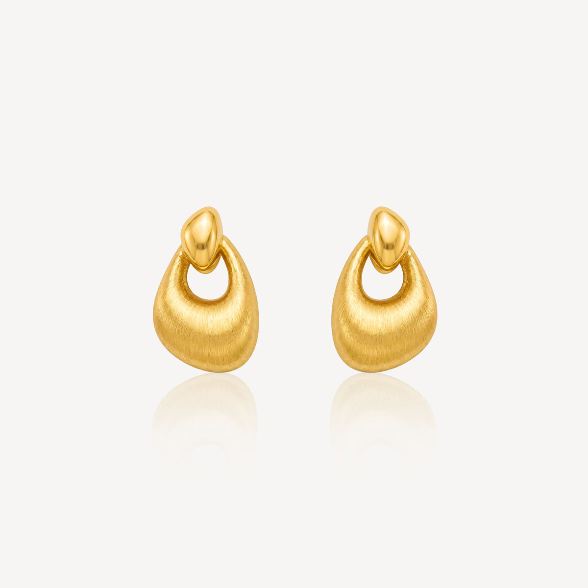 916 Gold Fancy Bag Earring