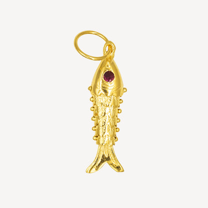 916 Gold Fish Pendant