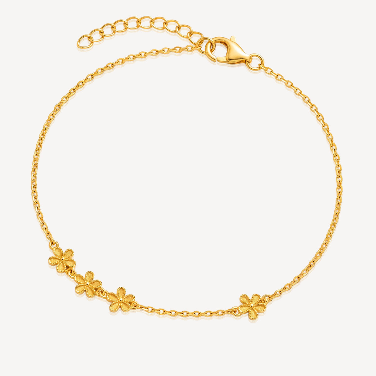 916 Gold Floral Blossom Bracelet