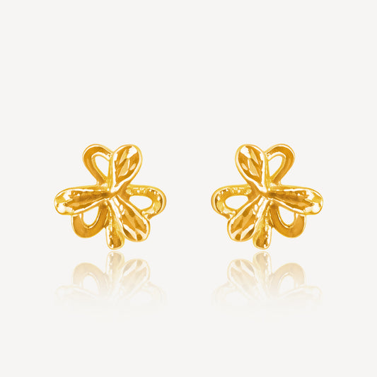 916 Gold Flower Earstud