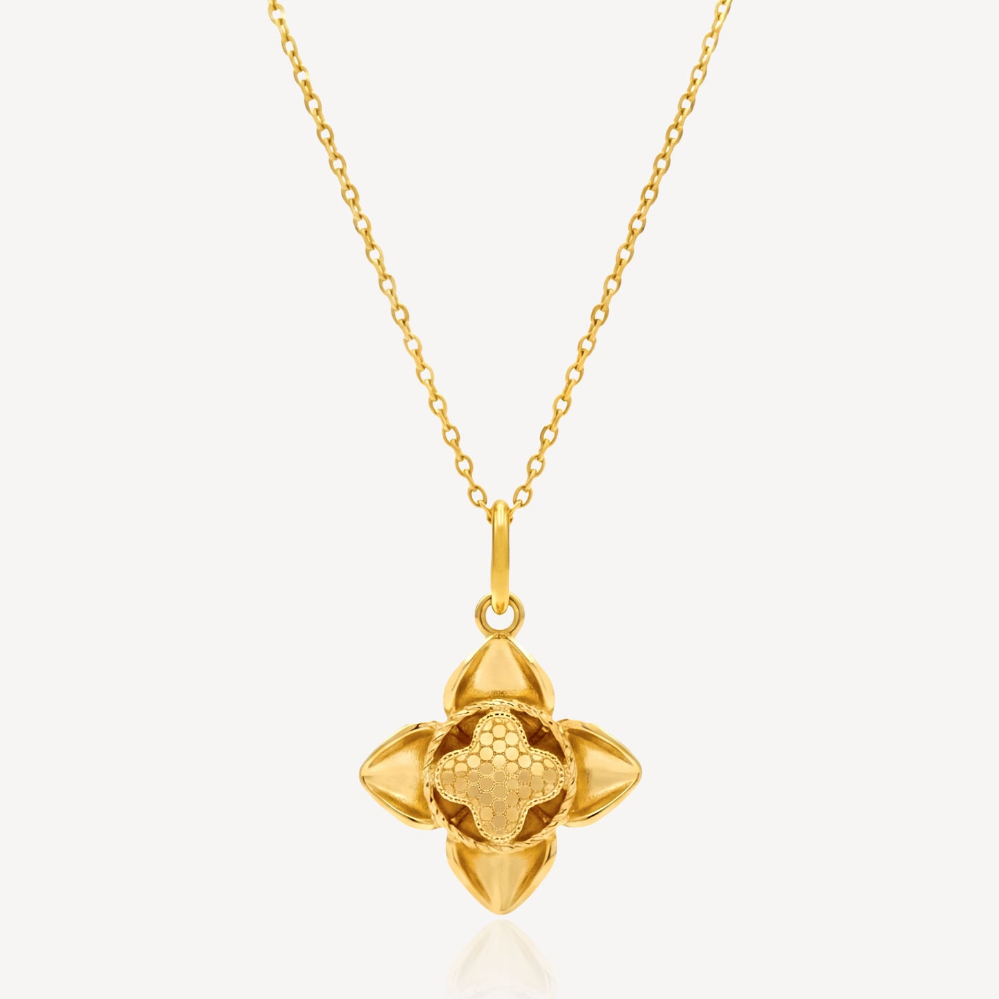 916 Gold Aster Bloom Necklace