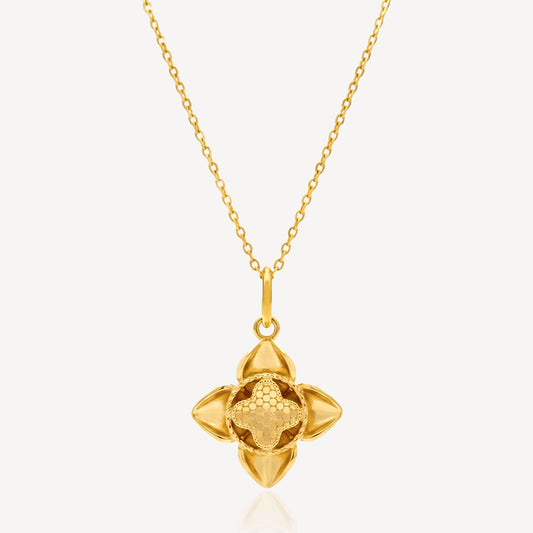 916 Gold Aster Bloom Necklace