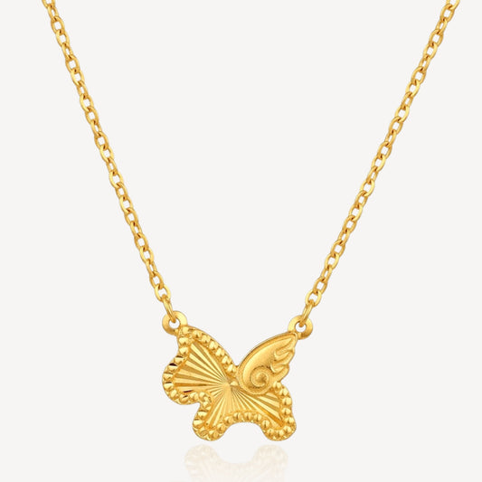 916 Gold Flying Pony Necklace
