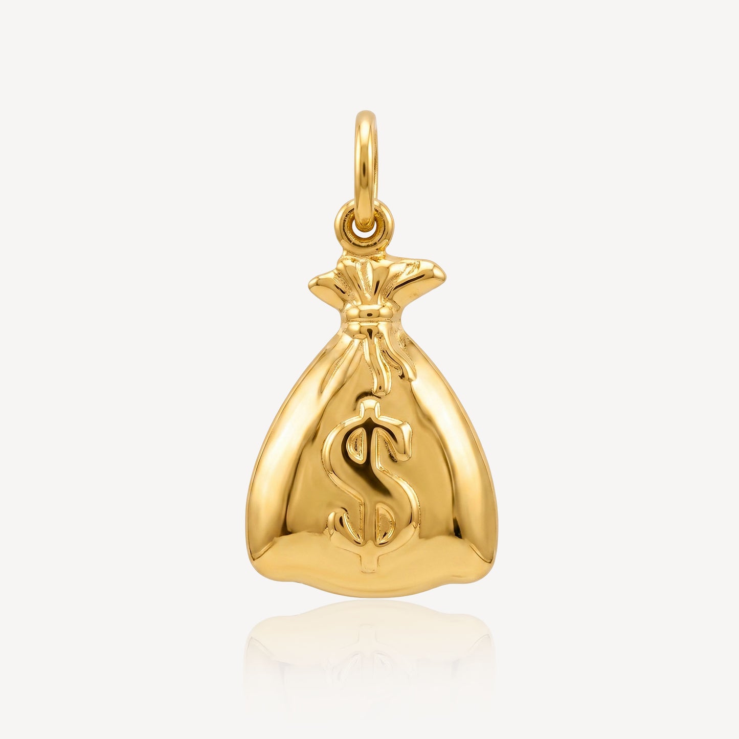 916 Gold Fortune Pouch Pendant