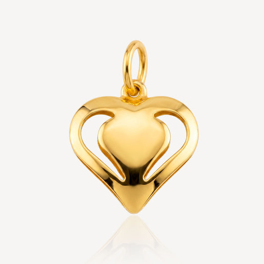 916 Gold Heart Pendant